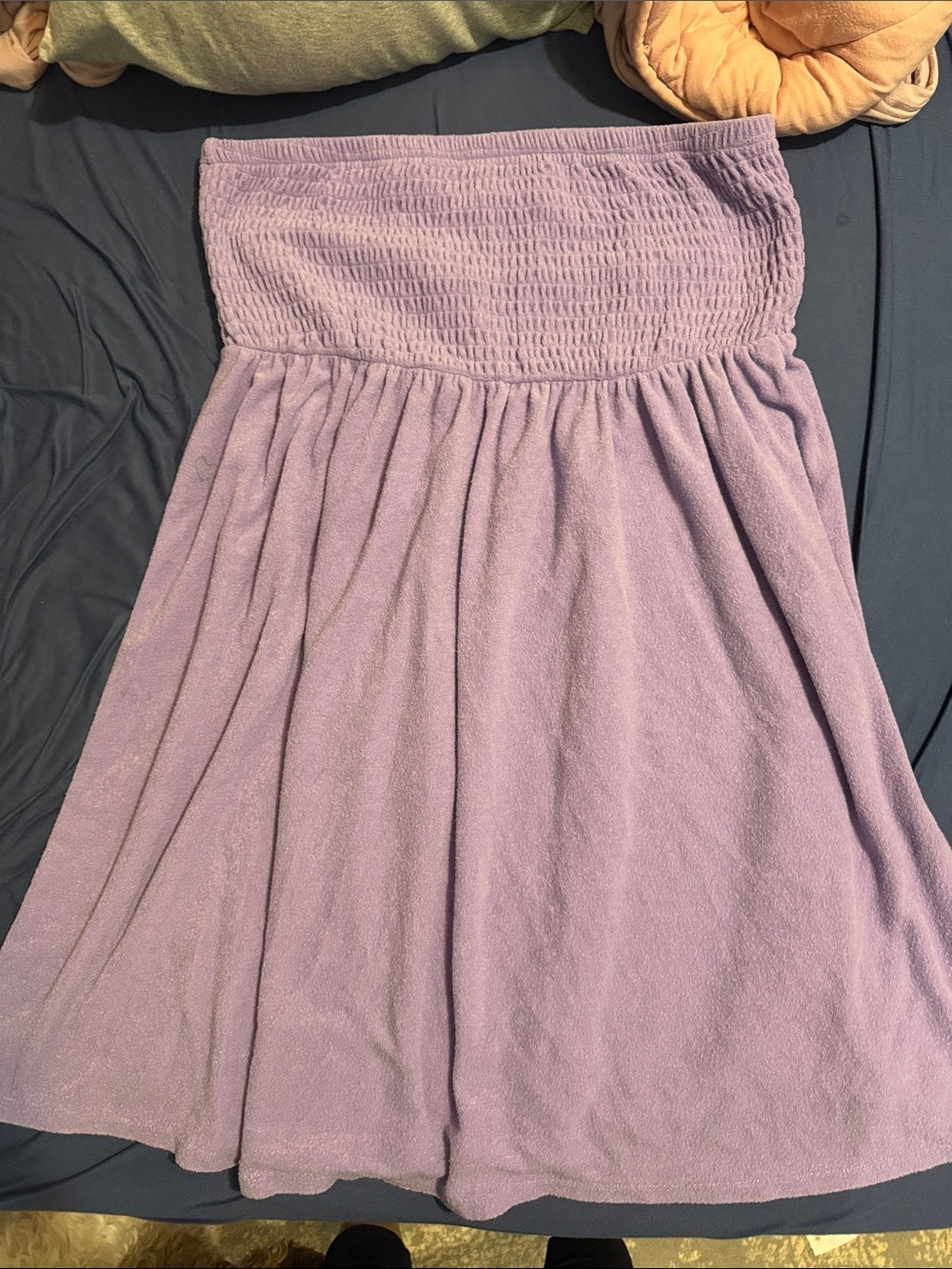 Lavender Smocked Tube coverup  - Women